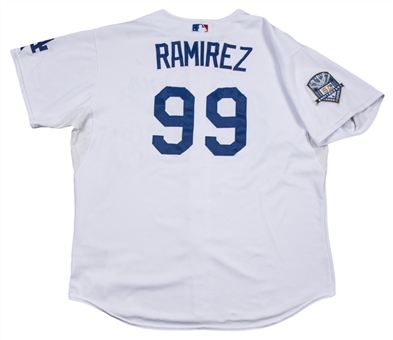 2008 Manny Ramirez Game Used Los Angeles Dodgers Home Jersey 